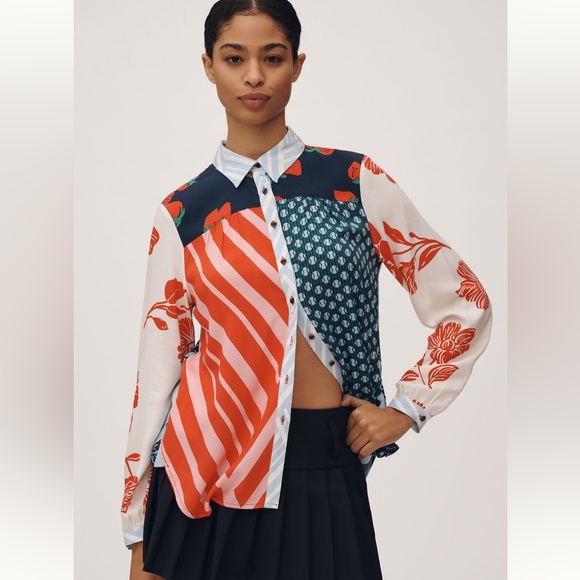 Anthropologie Maeve Paz button down XSP - Picture 1 of 9